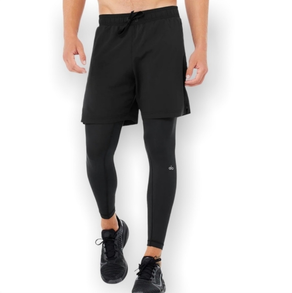 Alo Stability 2 in 1 Yoga Men's Pants Black Size L
